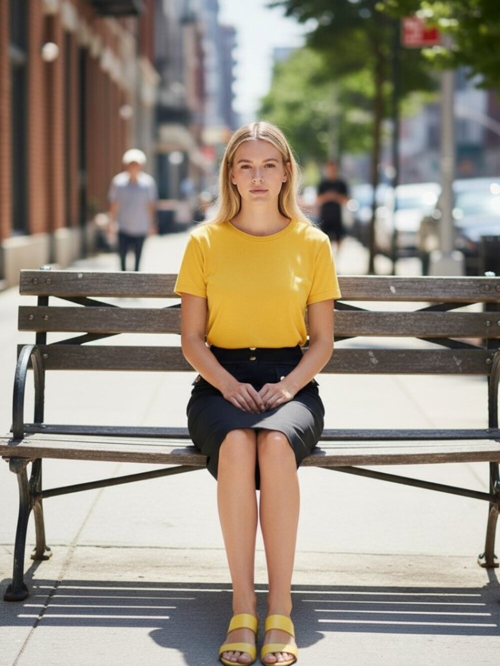 Jones New York Signature Black Minimalist Above Knee Skirt Size 4 EUC